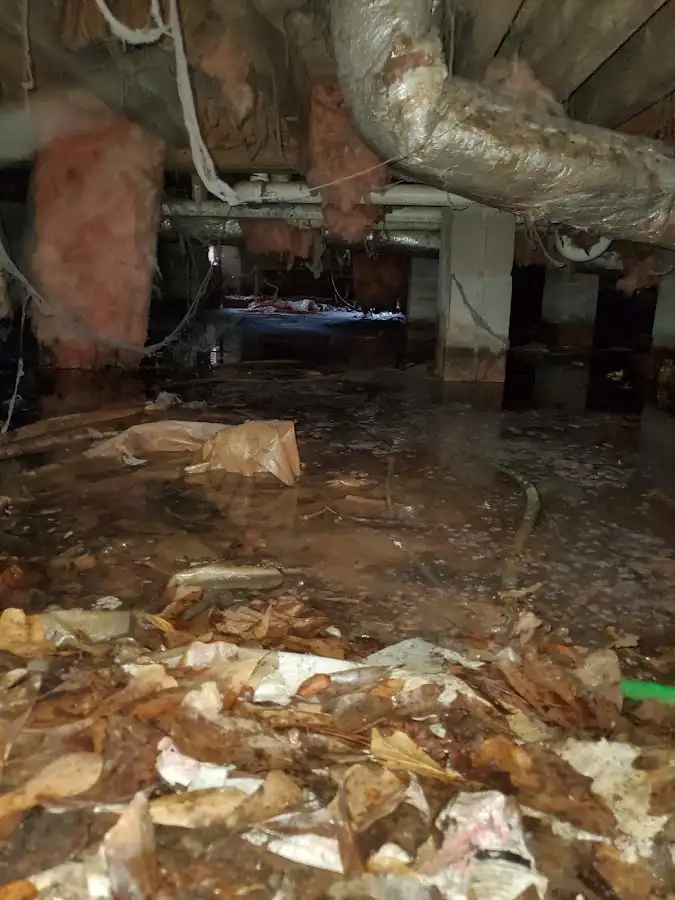 Crawl space flood assessment for Commercial Water Damage Restoration in Hidden Valley Lake
